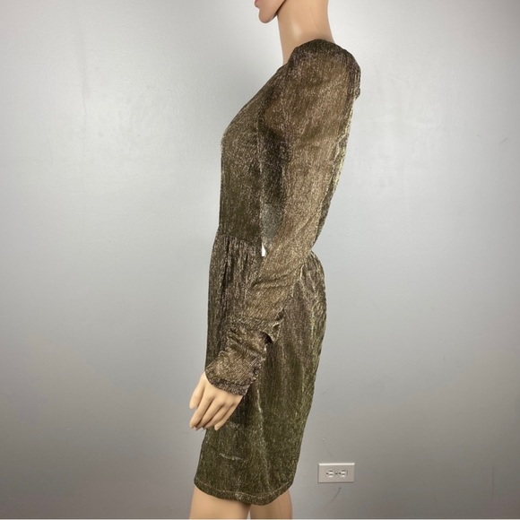 NEW BAILEY/44 GOLD METALLIC CUTOUT MINI DRESS - Picture 4 of 7